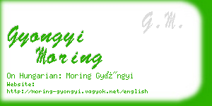 gyongyi moring business card